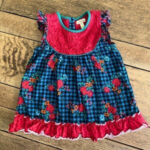 MATILDA JANE Plaid Boughs of Holly Top Size 6